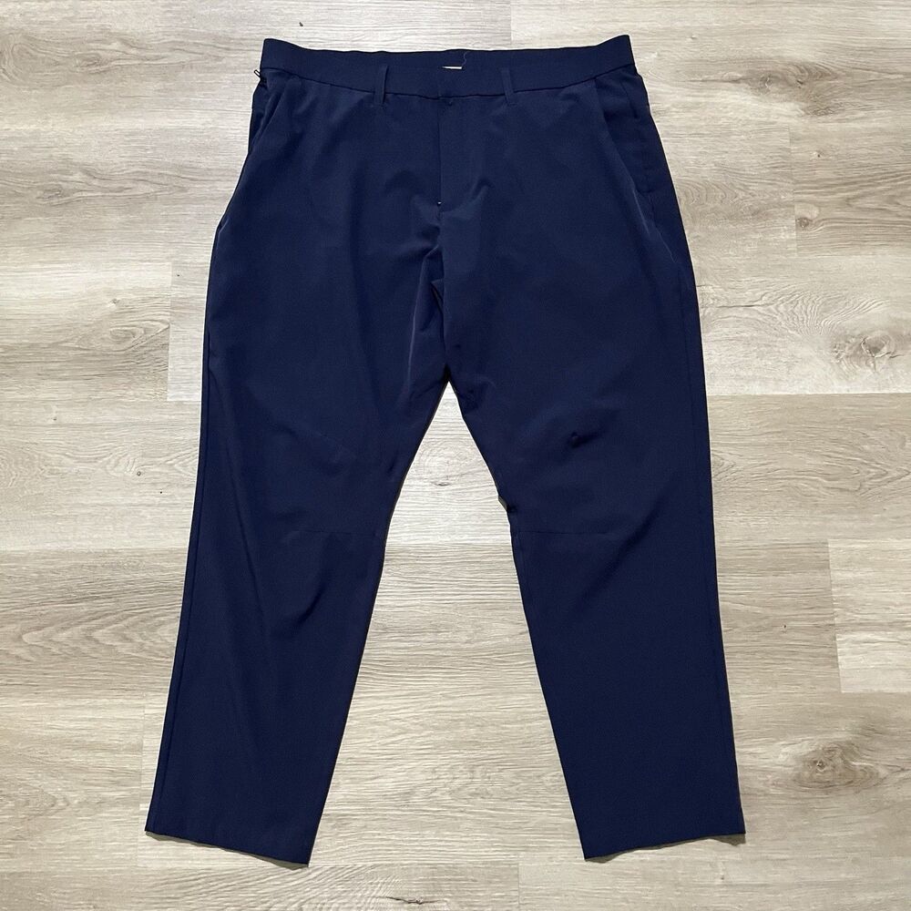 Mens Fabletics The Only Pants Navy Athletic Golf Casual Performance Size 40x32